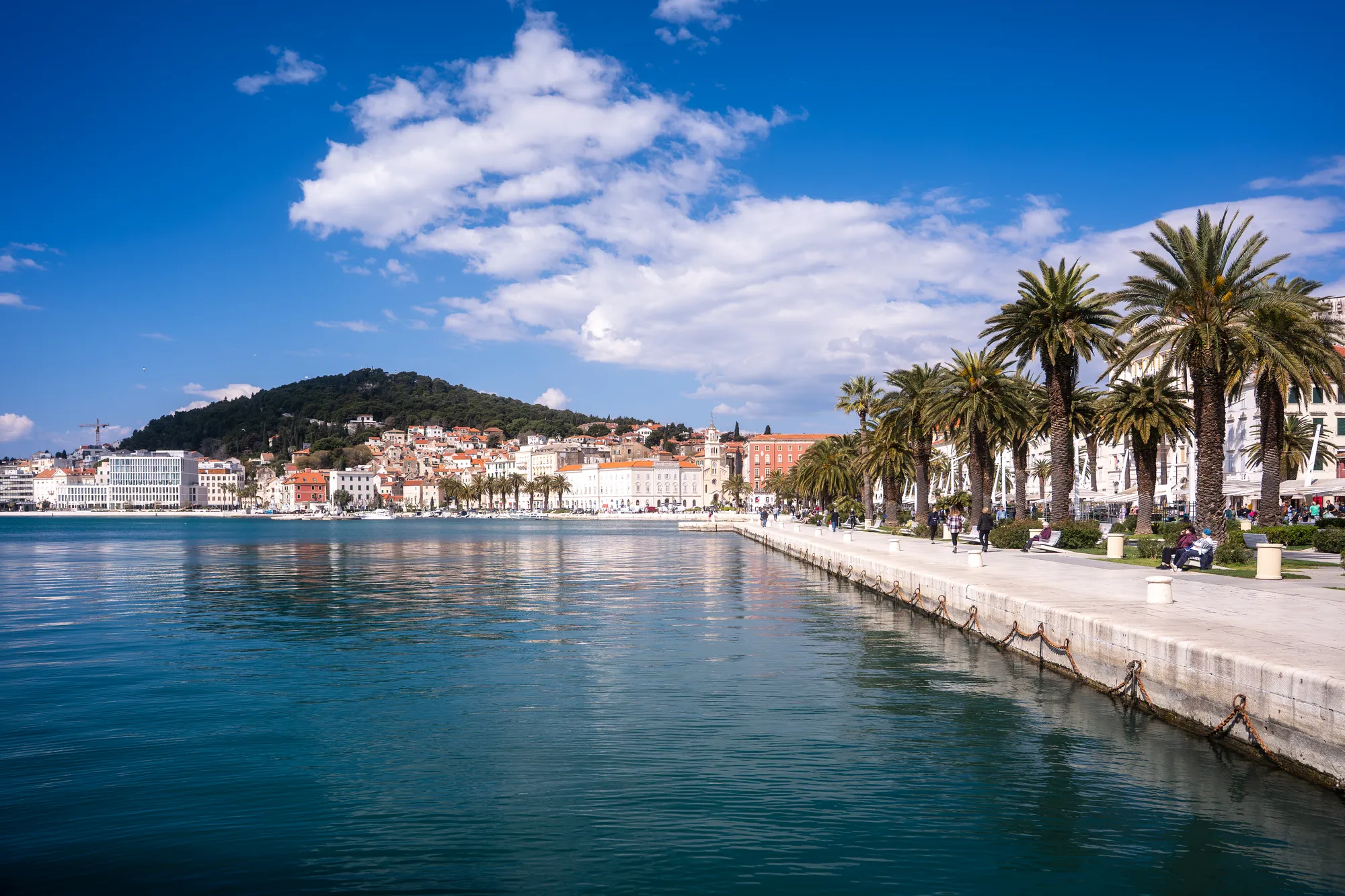 Split waterfront evening