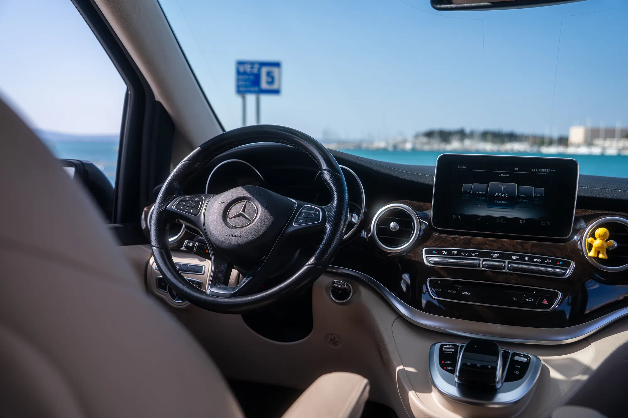 Mercedes V-Class coastal drive