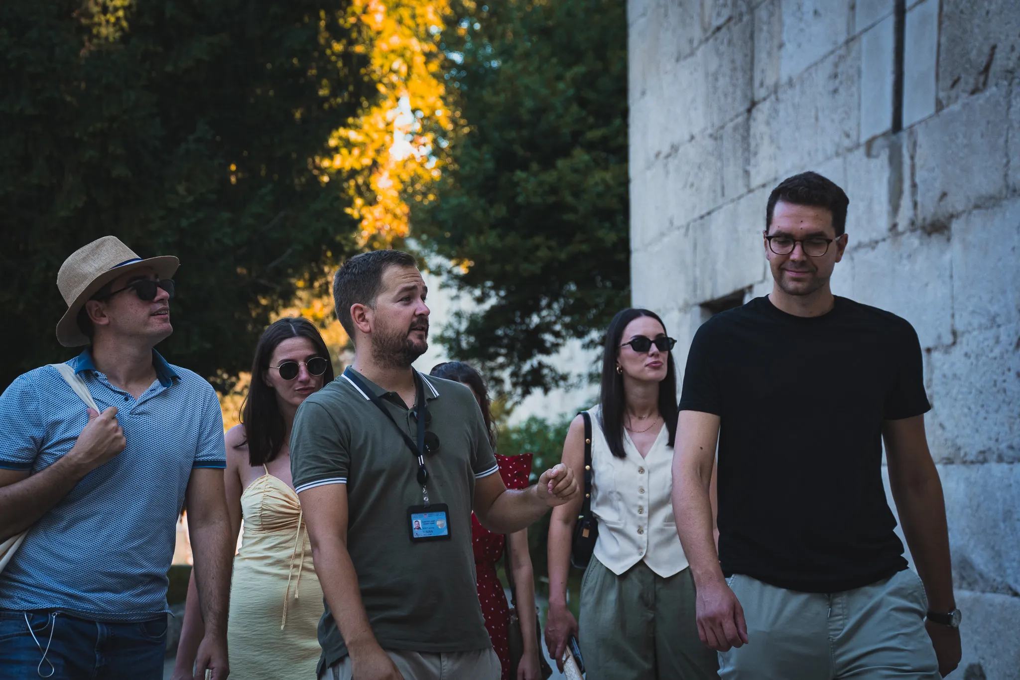 tour guide explaining history