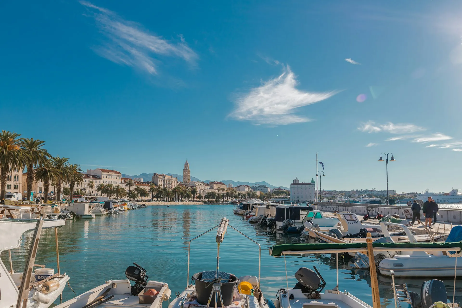 Walking through Split old town streets