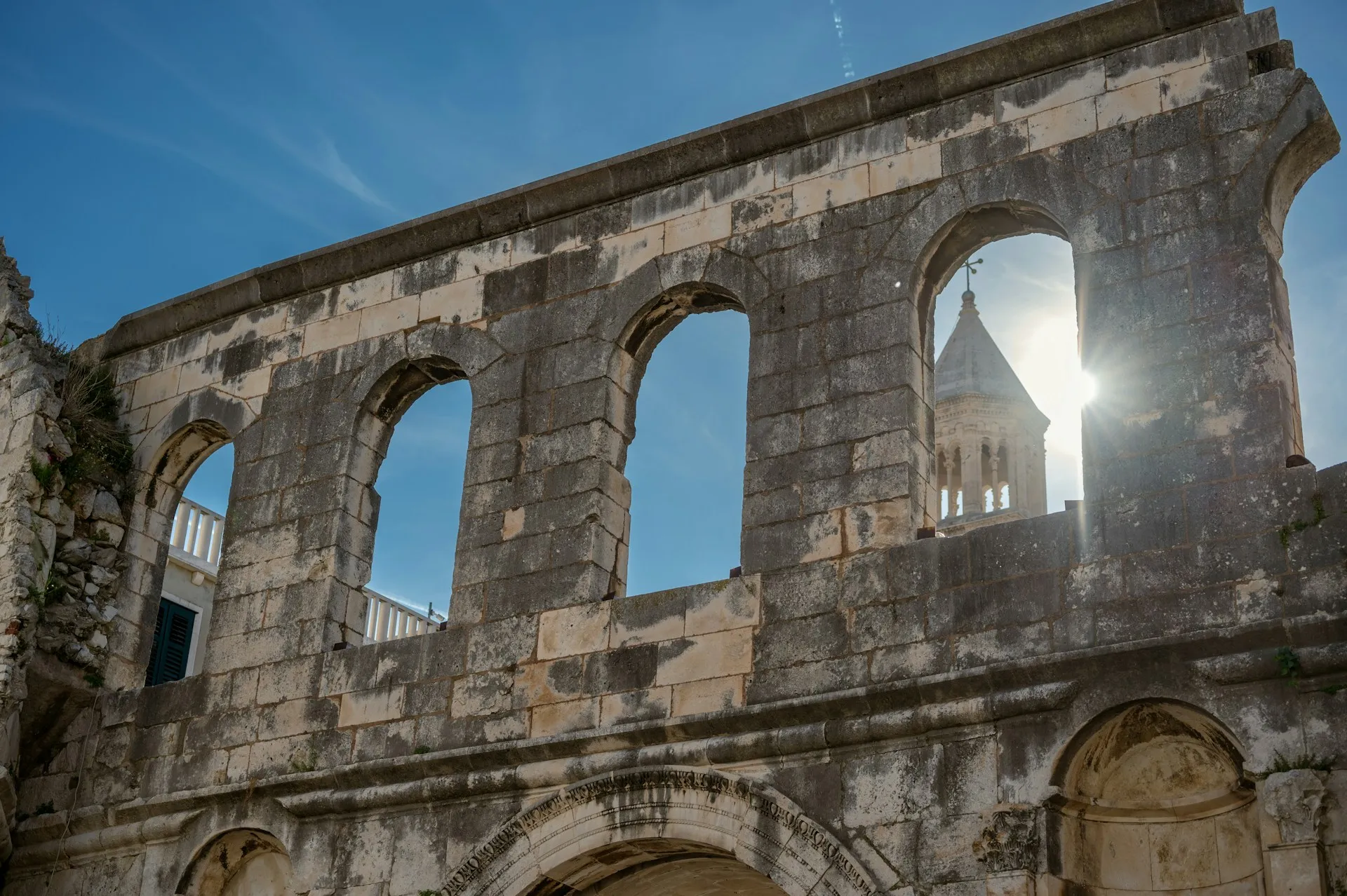 Split waterfront at sunset