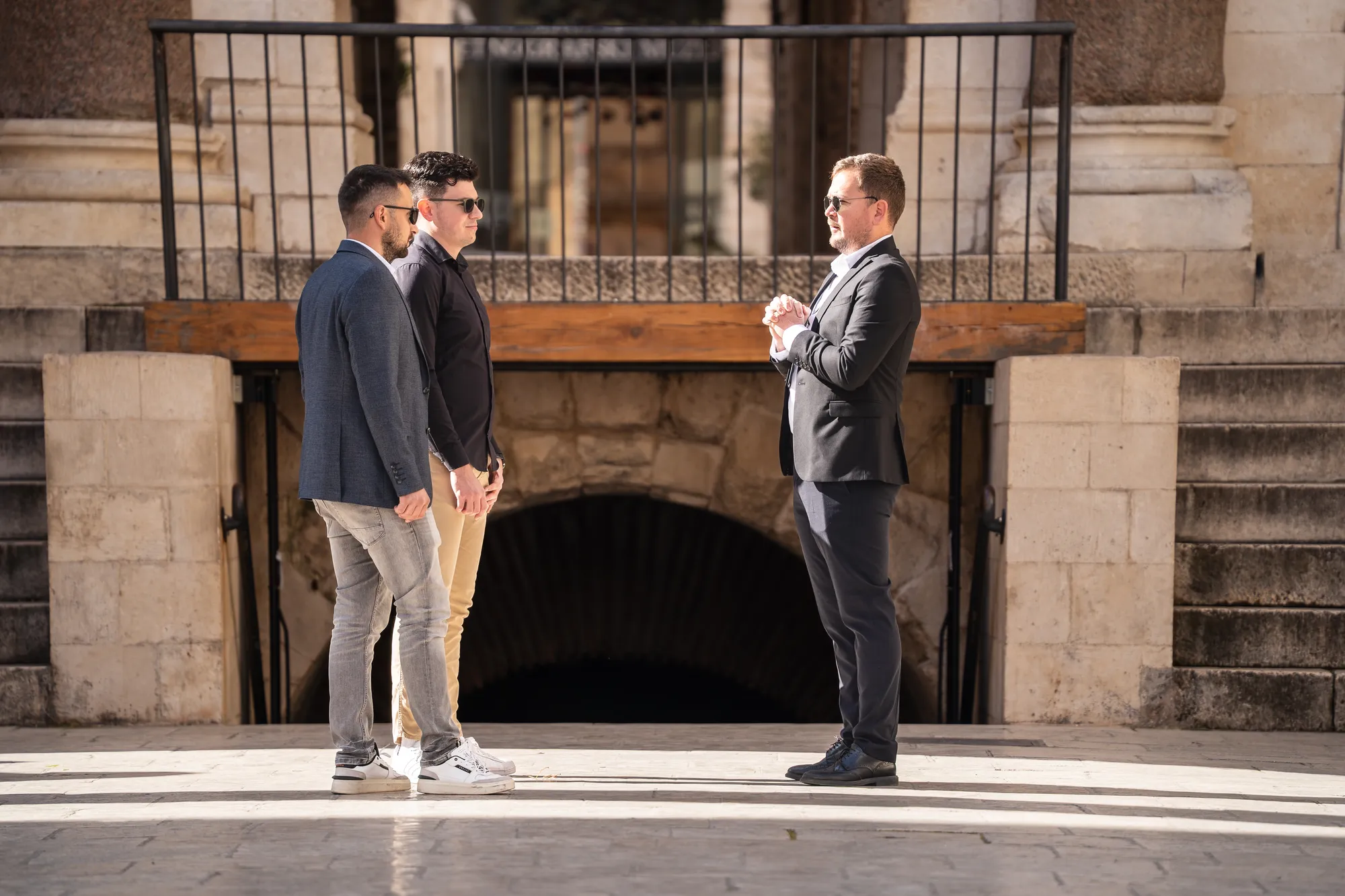 Exploring palace cellars in Split