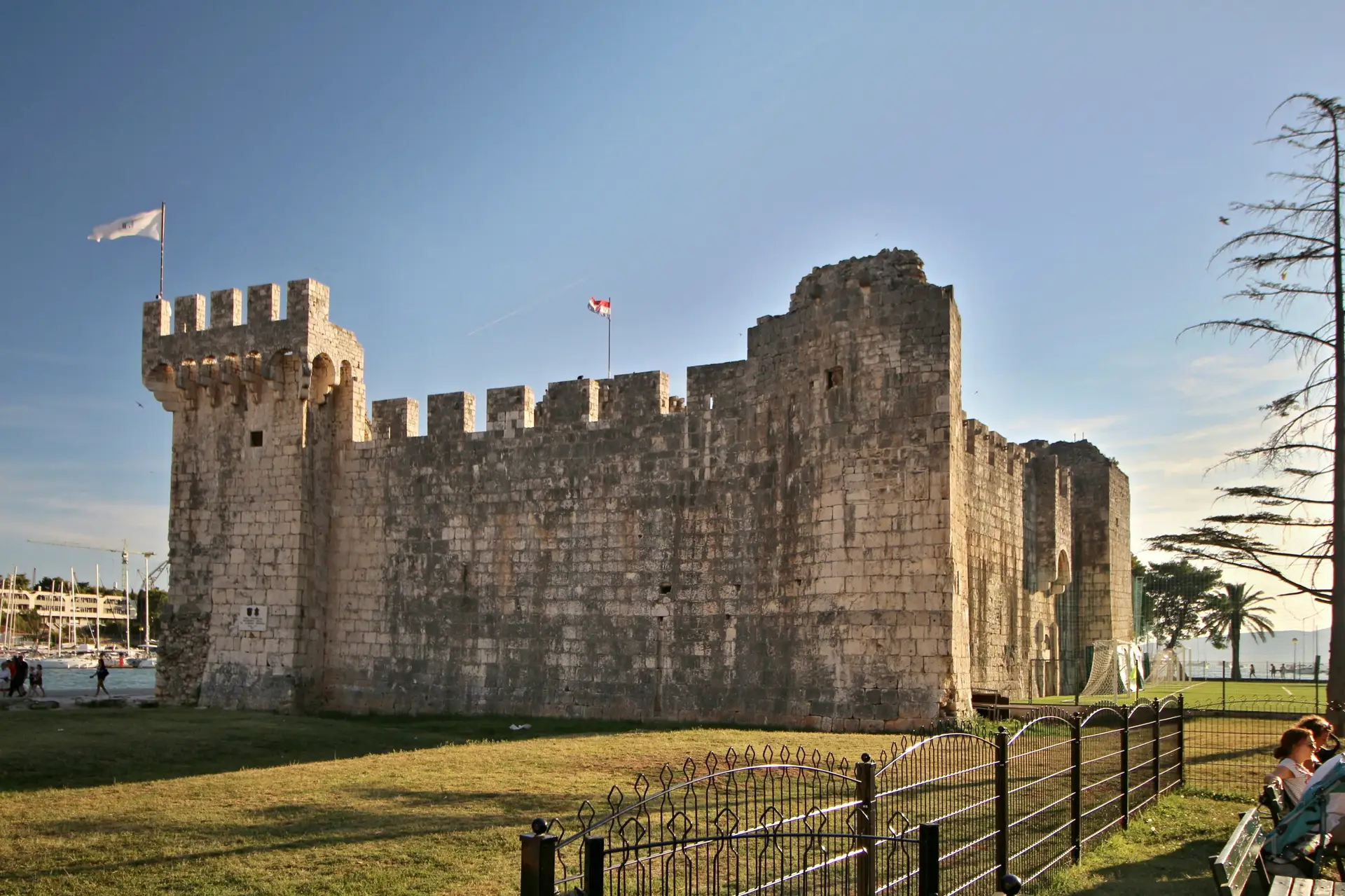 Trogir Kamerlengo Fortress at sunset